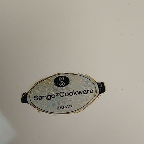 Vintage Sango Iris Flowers w/ Blue Band Enamel Saute Pan Cottagecore Grandmacore - Picture 5 of 10